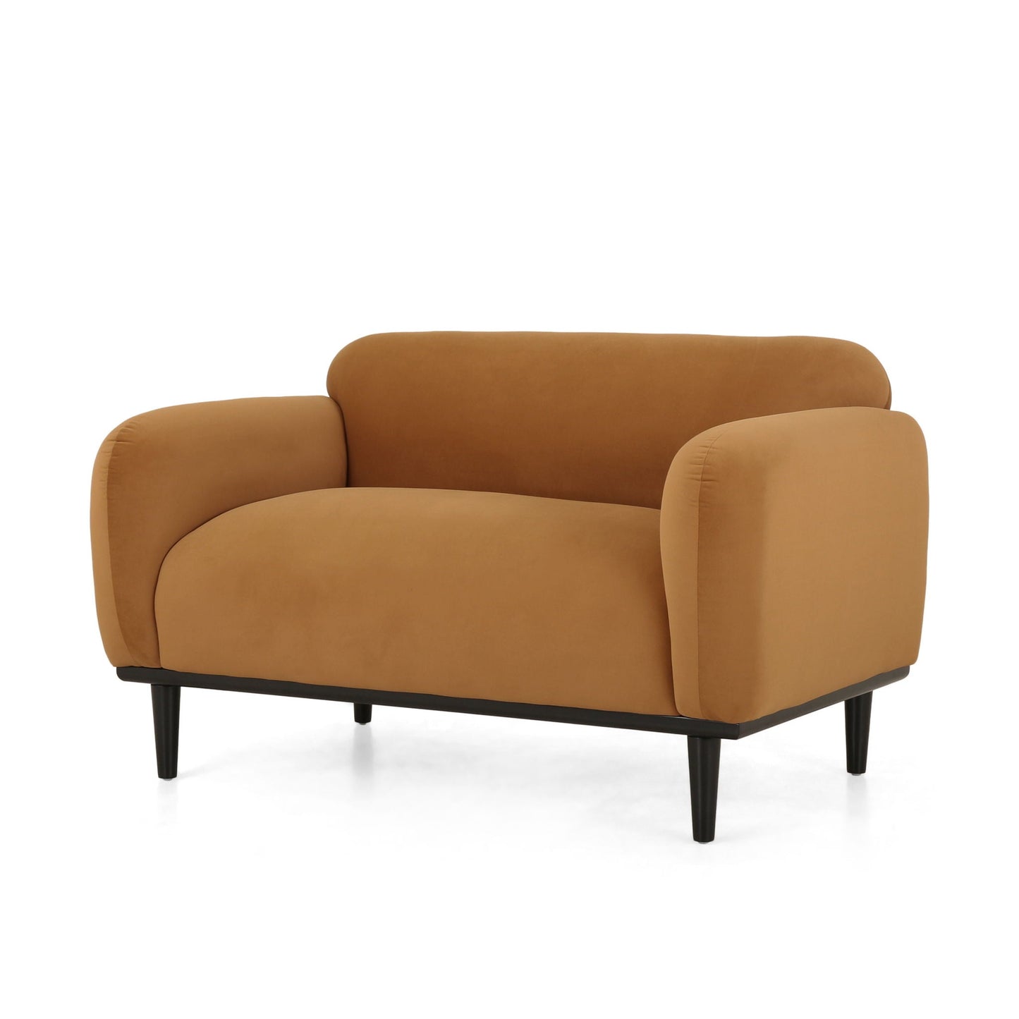 Sway - Upholstered Loveseat With Wood Legs And Round Arms Noble House