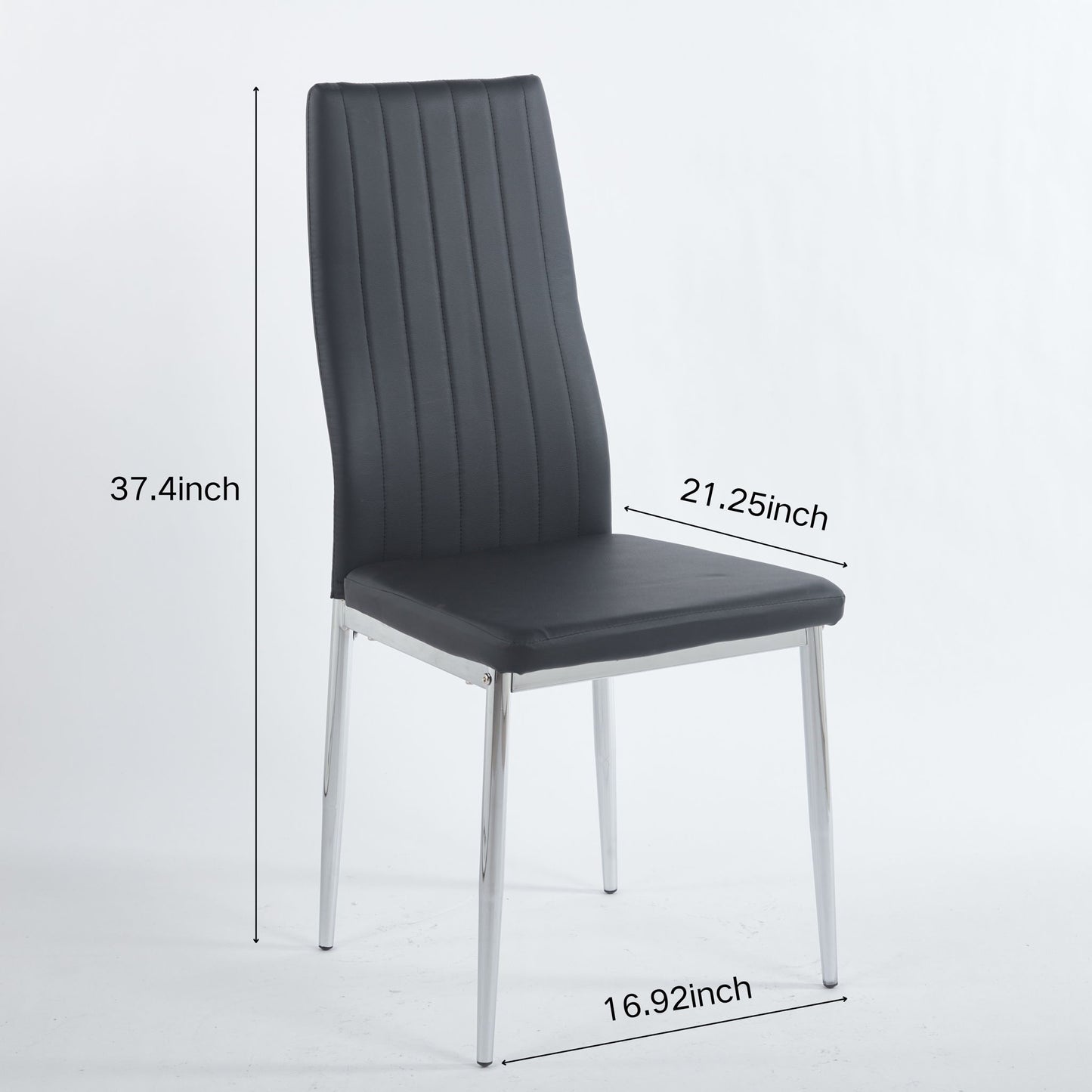 Chrome Leg Dining Chair (Set of 4) Home Essentials