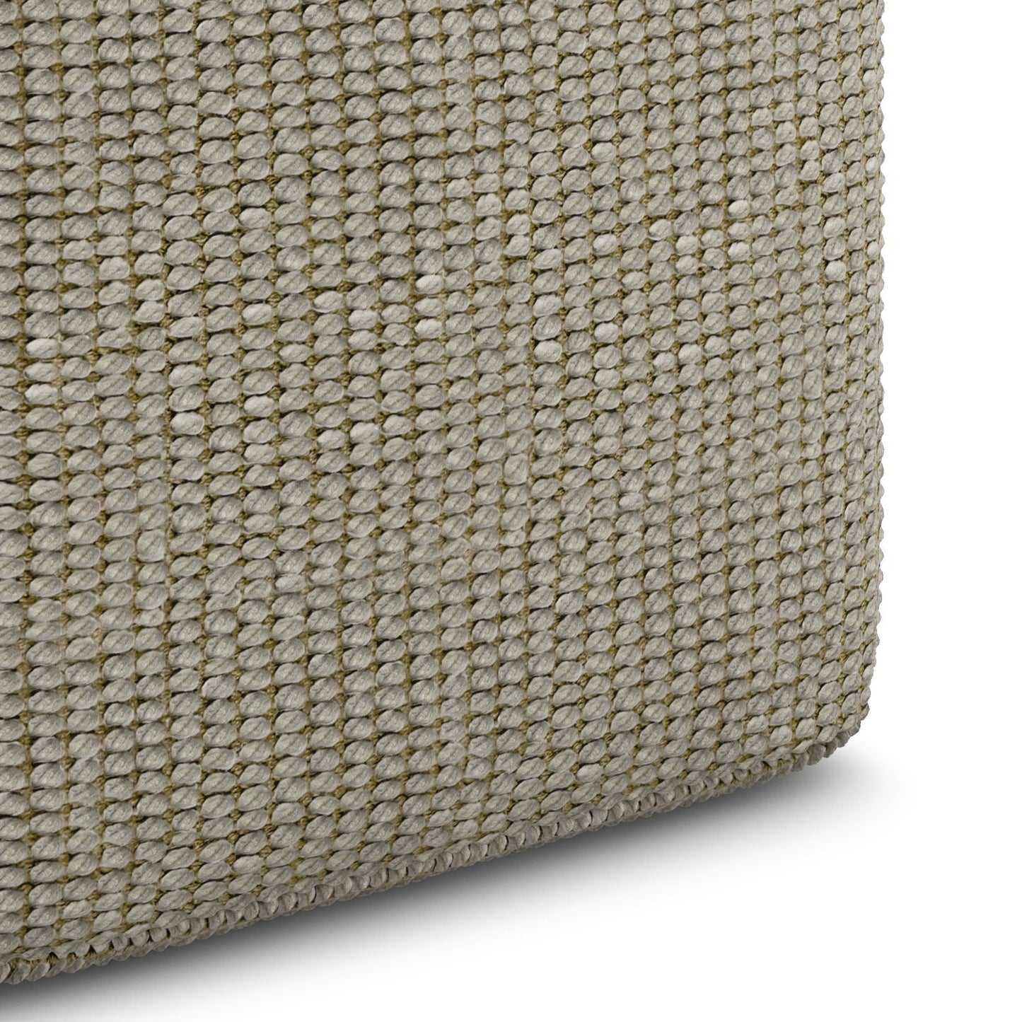 Zelma - Square Woven Outdoor / Indoor Pouf - Cream / Natural Simpli-Home