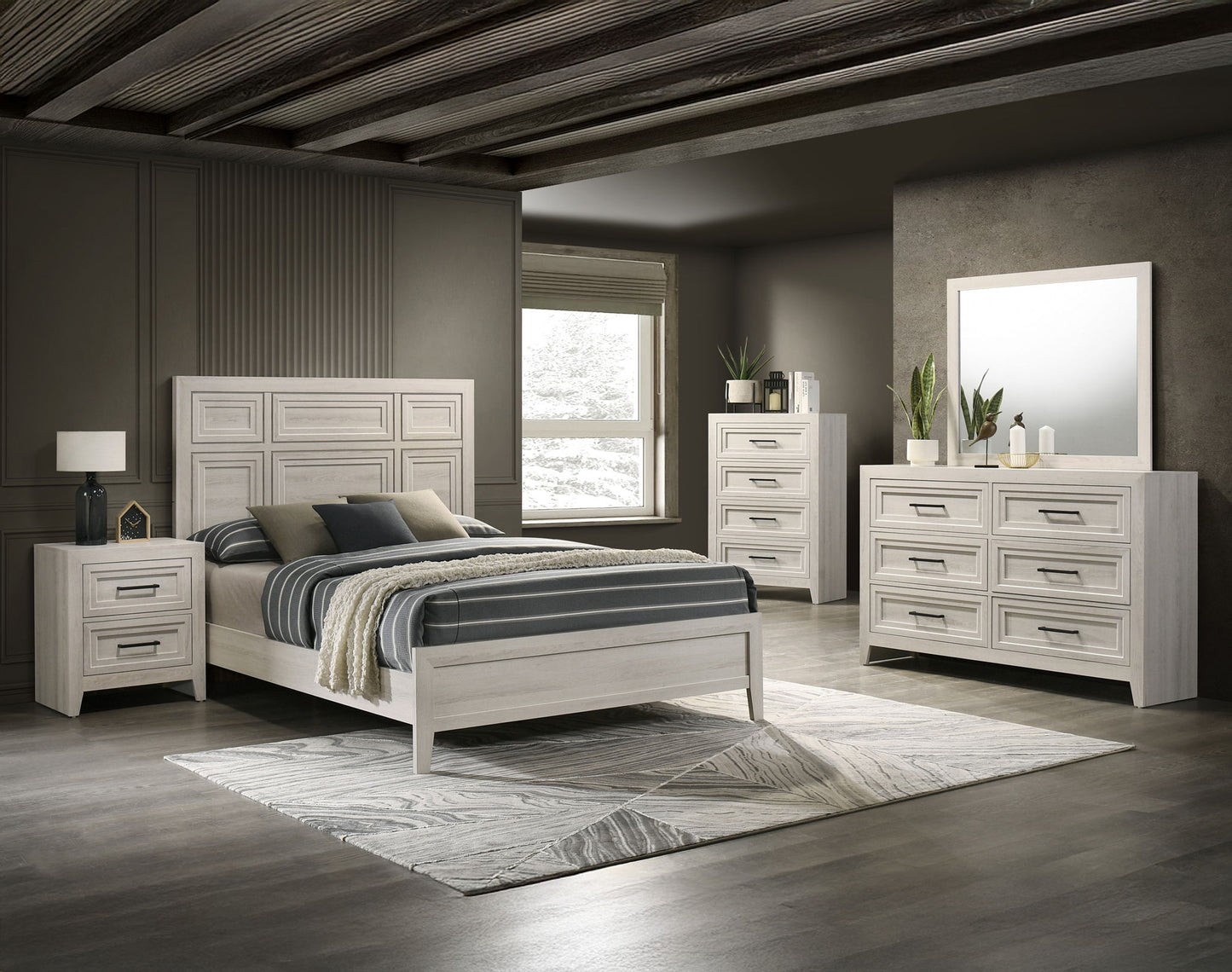 Lorraine - Chest - Antique White Crown Mark