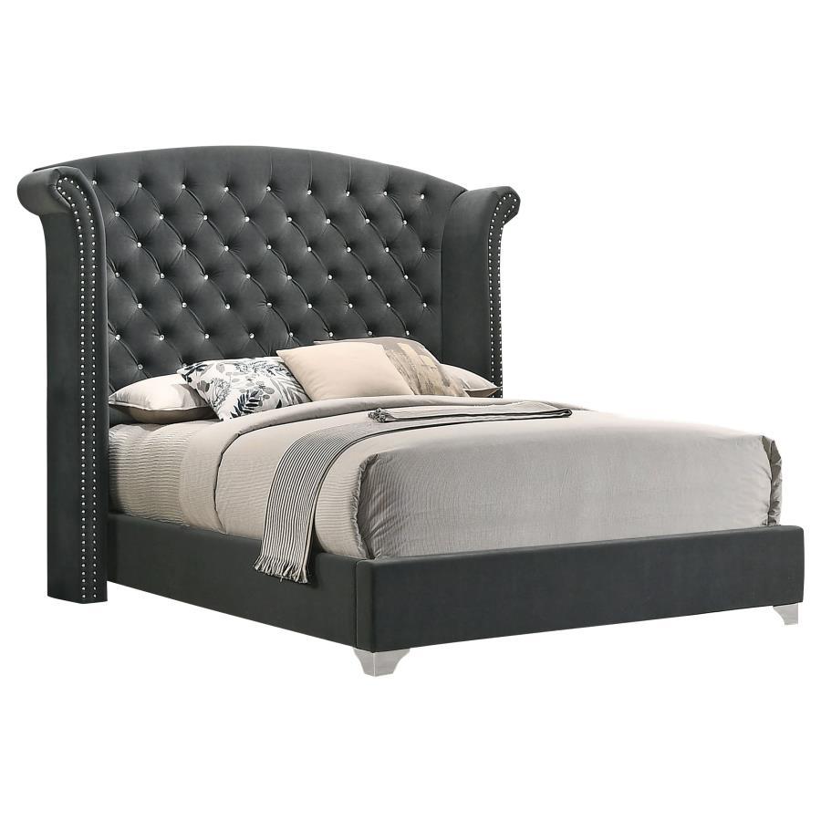 Melody - Upholstered Wingback Bed CoasterEveryday