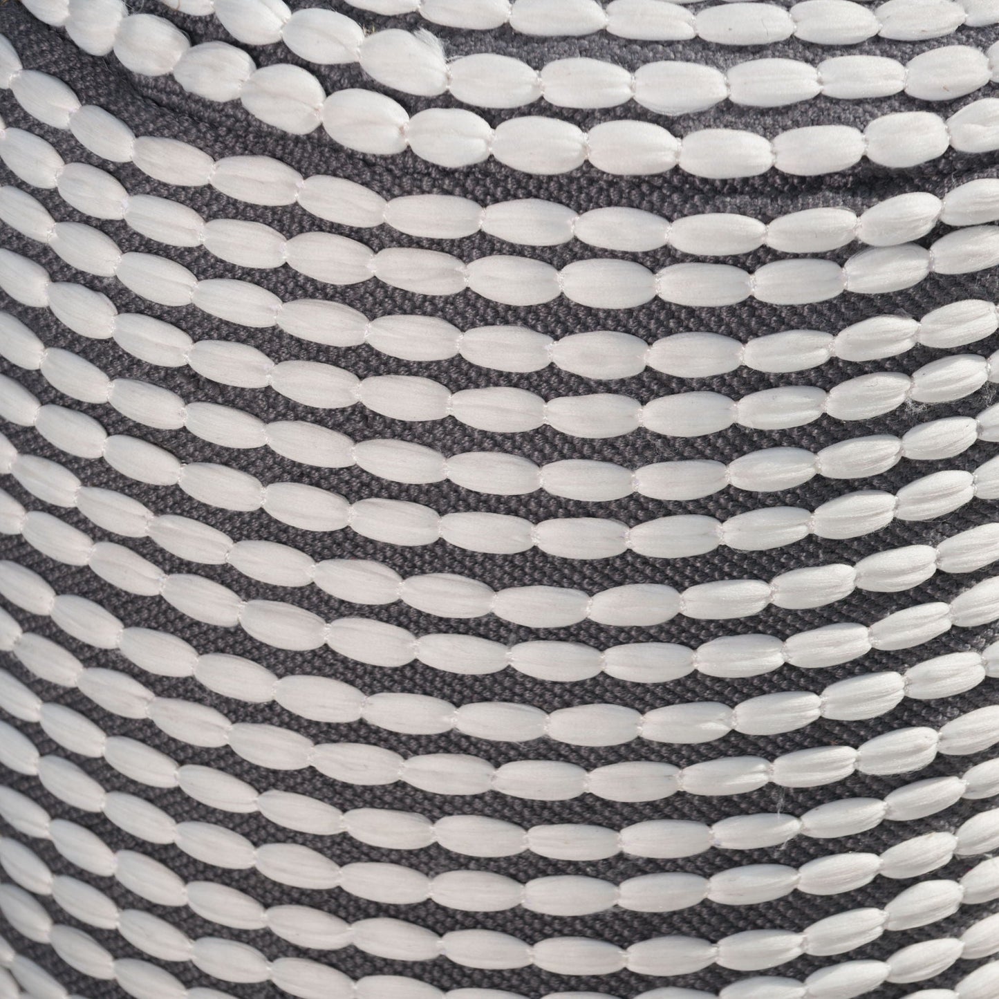 River - Handcrafted Cylindrical Pouf Water Resistant Fabric Home Essentials
