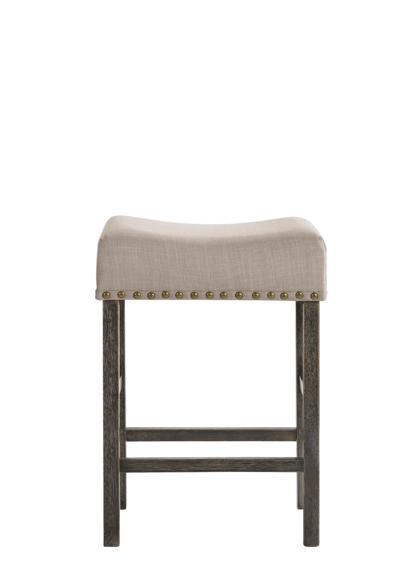 Martha II - Weathered Counter Height Stool (Set of 2) - Gray / Tan Acme