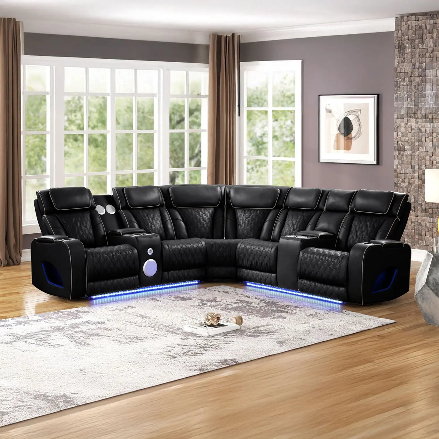 Fortuner - Power Recliner Sectional Sofa Matrix Furniture Group