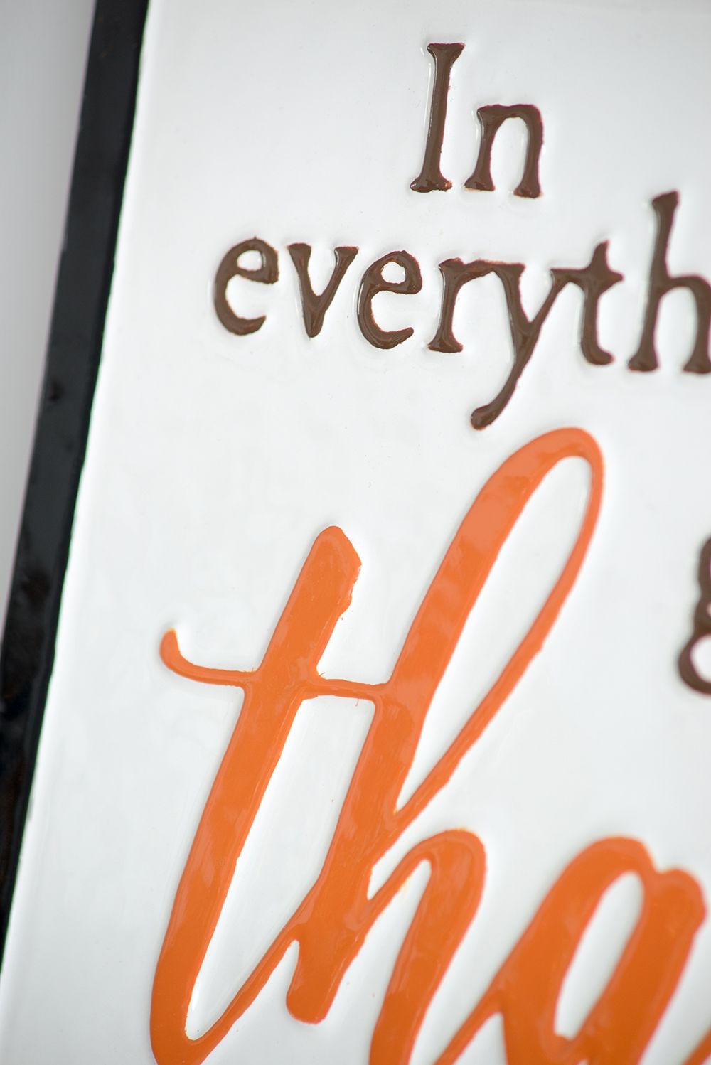 Thanks Wall Sign, Wall Art Decor For Harvest Festival Fall Festival & Thanksgiving Table Decorations (Set of 2) - Black / Orange / White Daily Nest