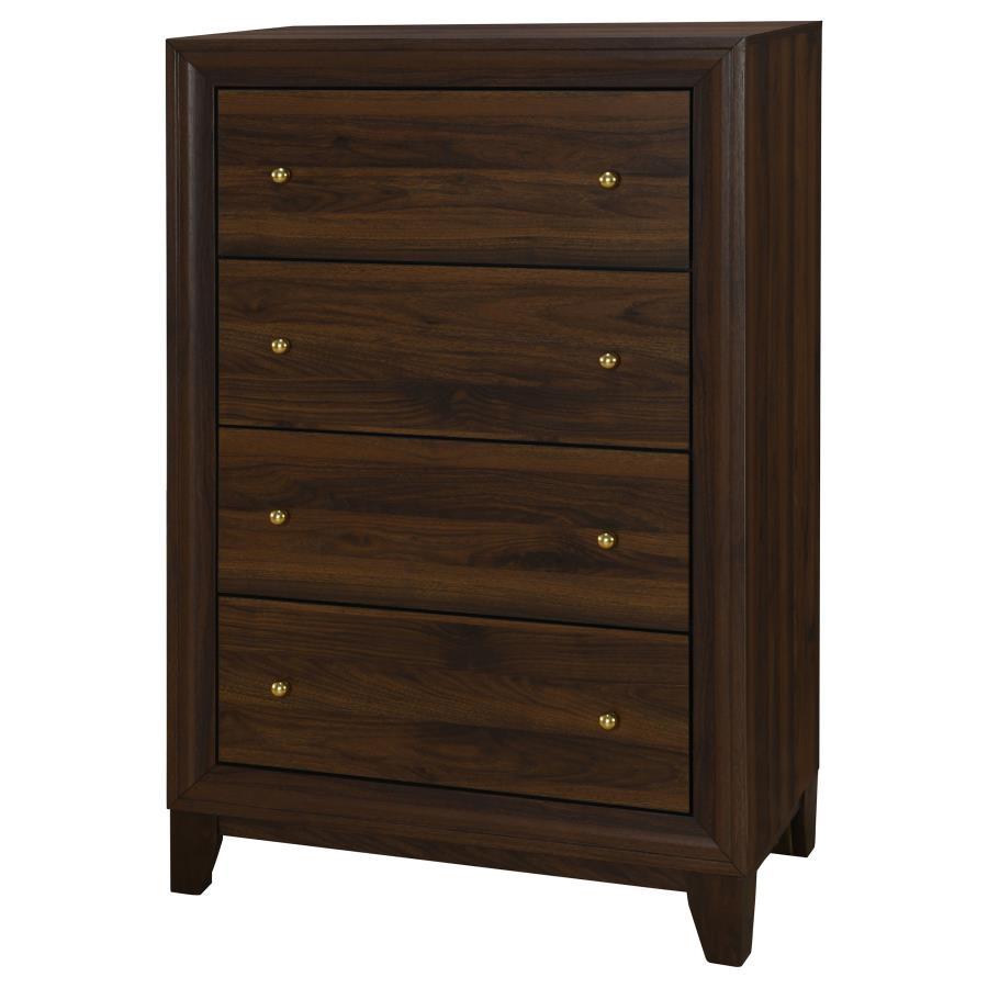 Welsley - 4-Drawer Chest Of Drawers - Walnut Coaster Fine Furniture
