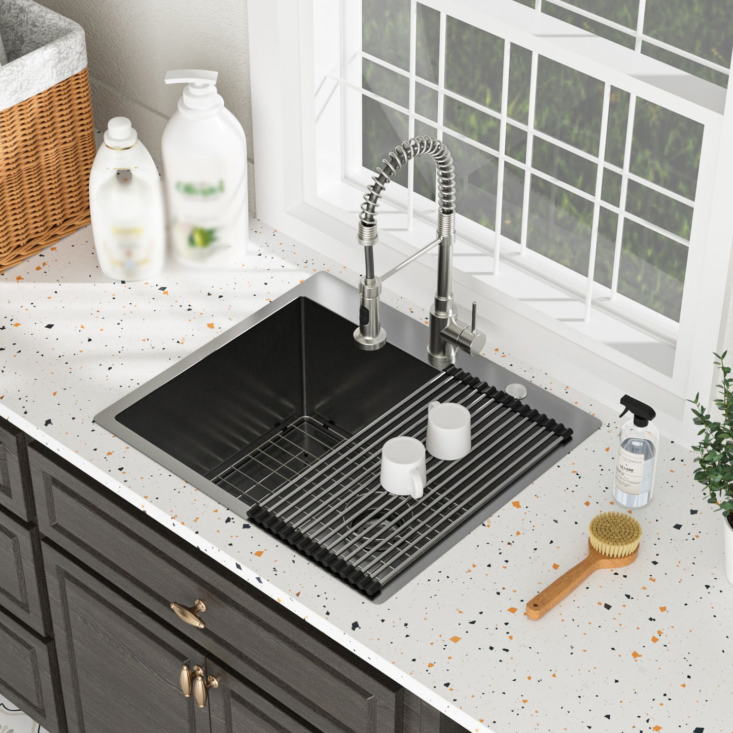 Topmount Kitchen Sink 16 Gauge, Single Bowl Daily Nest