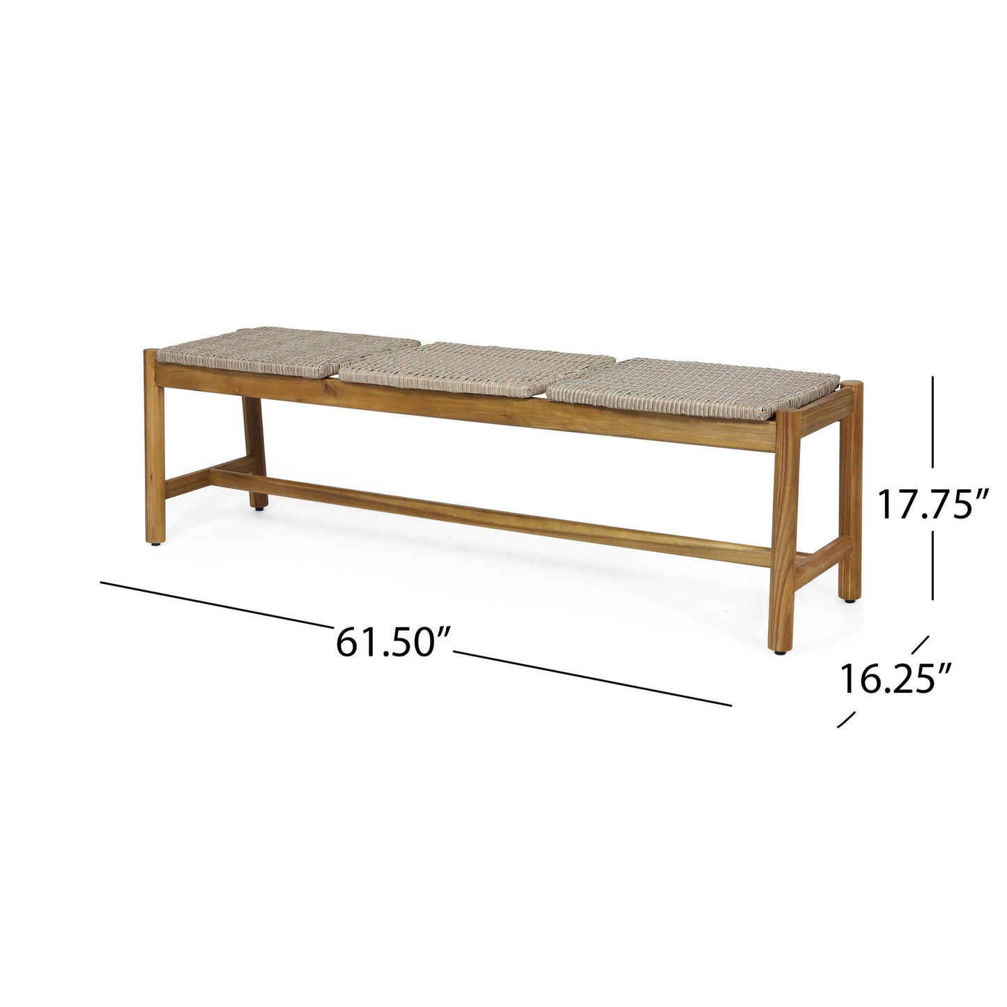Cambria - 3 Seater Bench - Teak Noble House