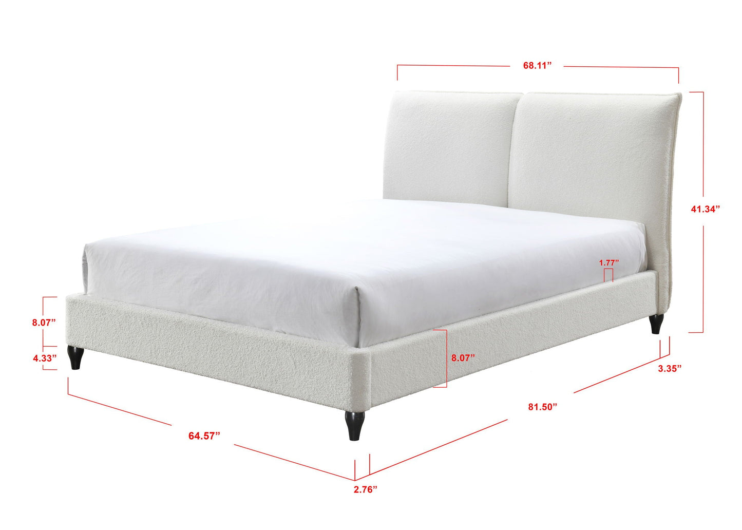 Jenn - Upholstered Bed With Decking Board Set Crown Mark
