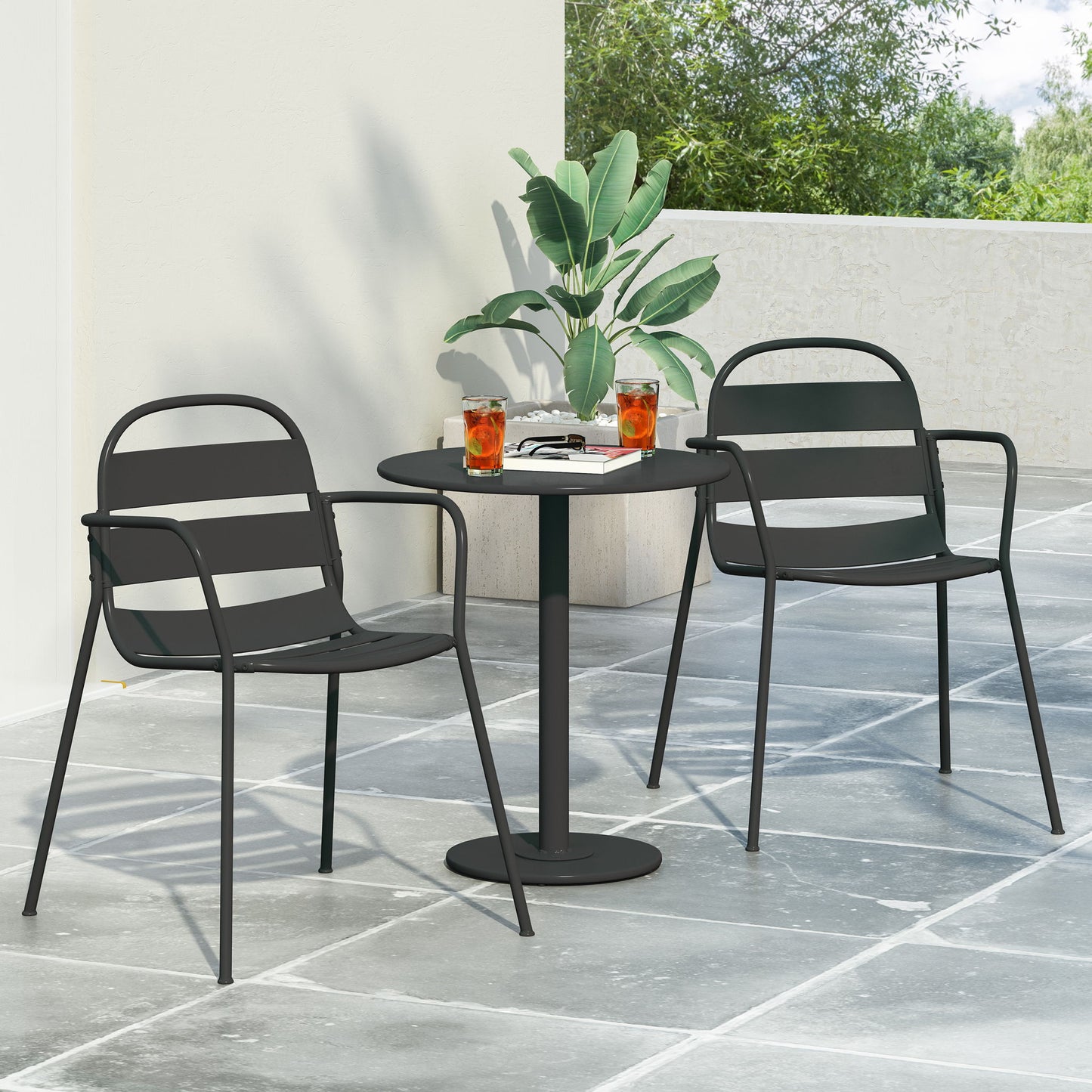 Terra Nova - Bistro Set - Matte Black Noble House