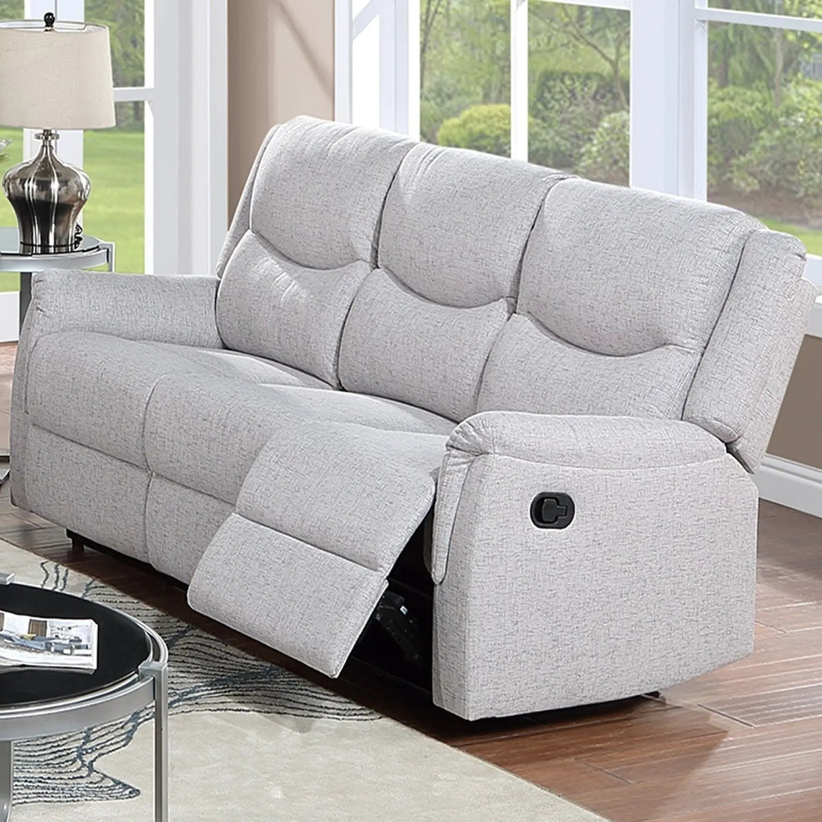 Modern Contemporary Style Recliner Sofa With Plush Armrest And Headrest Home Essentials