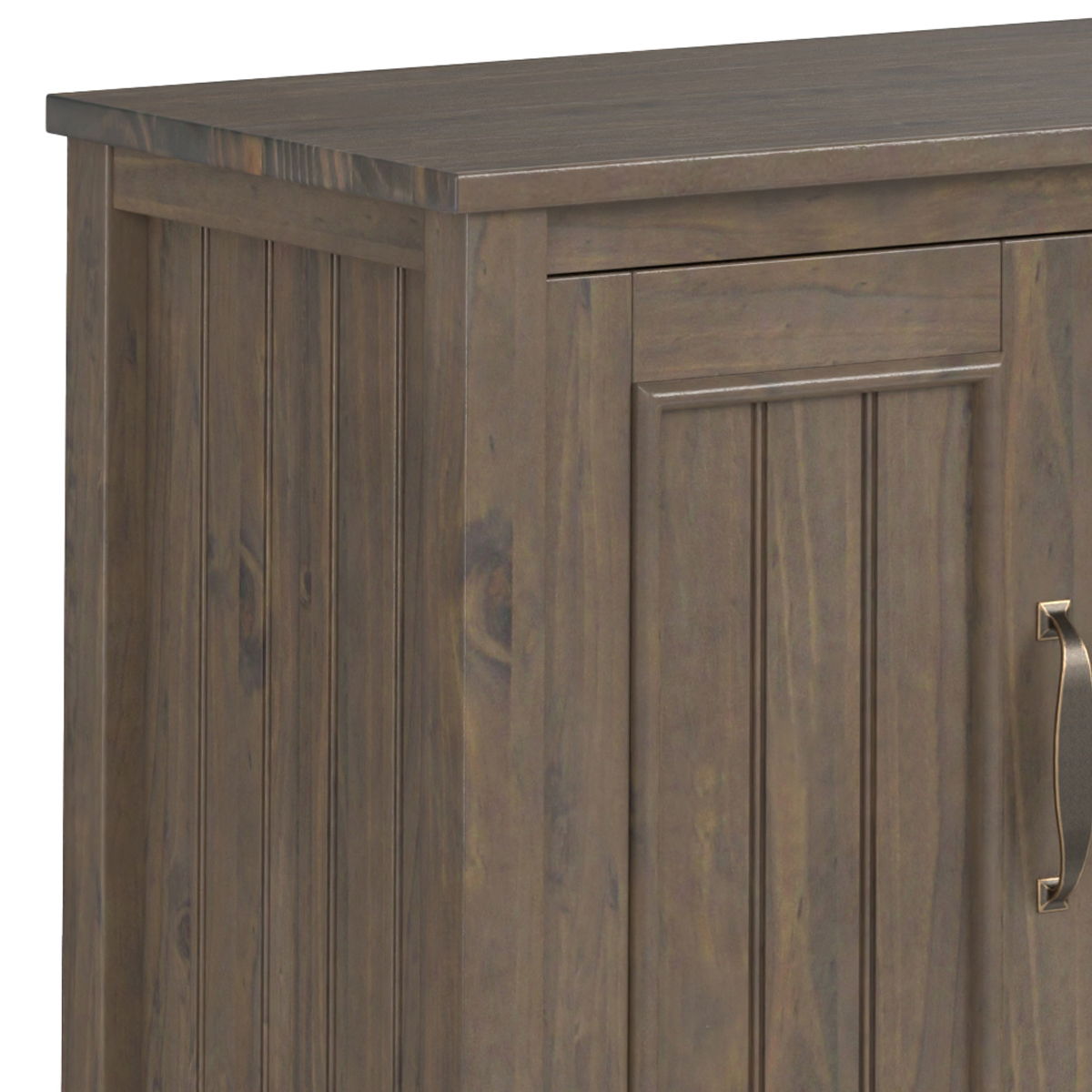 Lev - Handcrafted TV Media Stand - Smoky Brown Simpli-Home