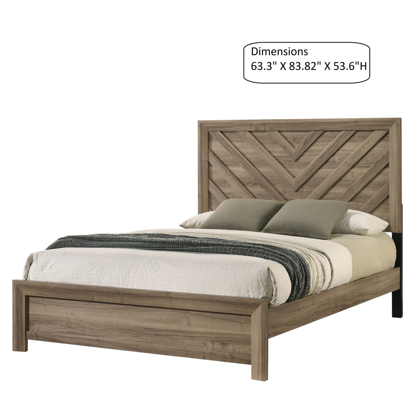 Modern Chevron Patterned Headboard Bed Home Essentials