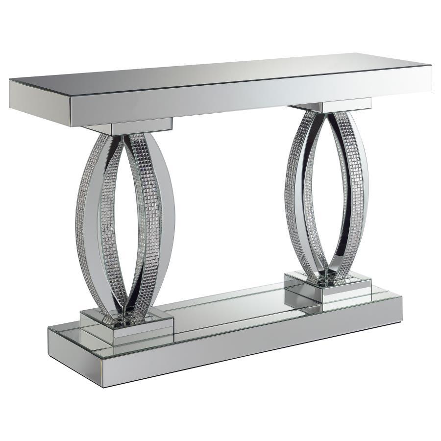 Amalia - Mirrored Acrylic Entryway Sofa Console Table - Silver CoasterElevations