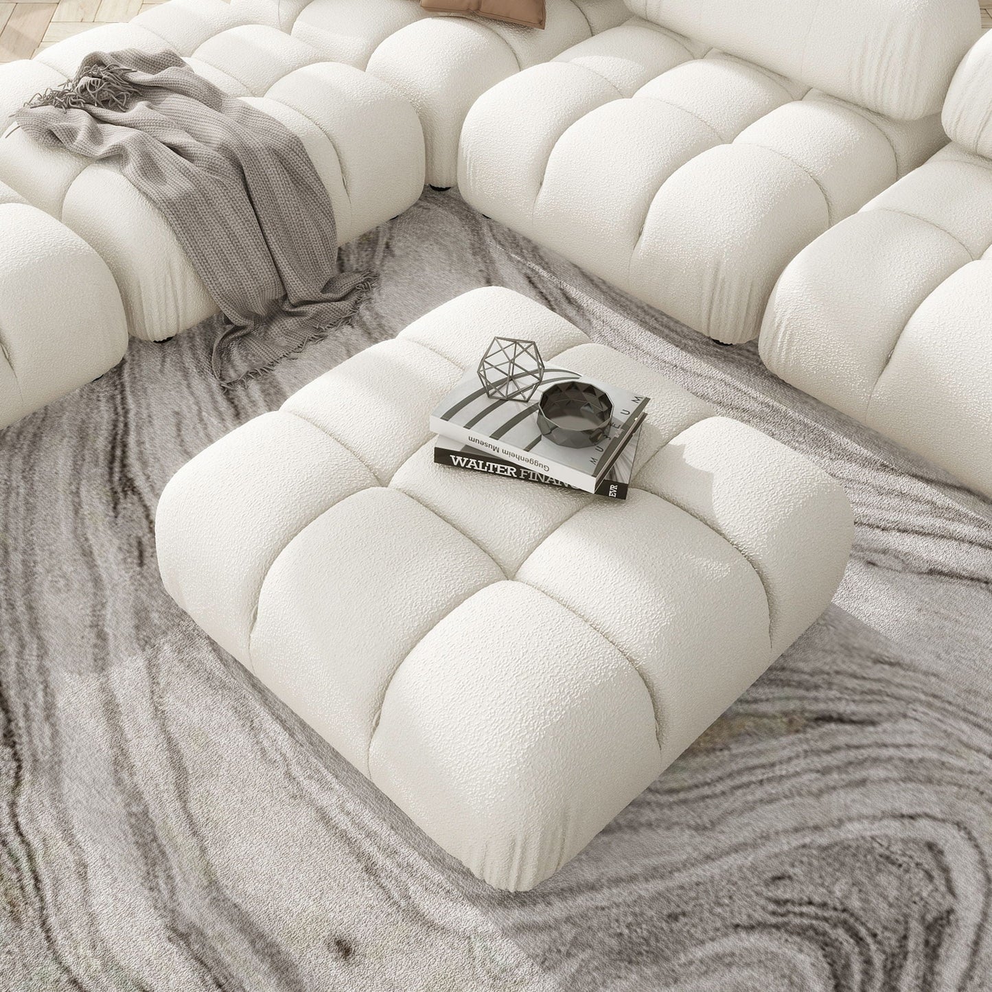 Marcel - Bubble Modular Modern Cocktail Ottoman Jennifer Taylor Home