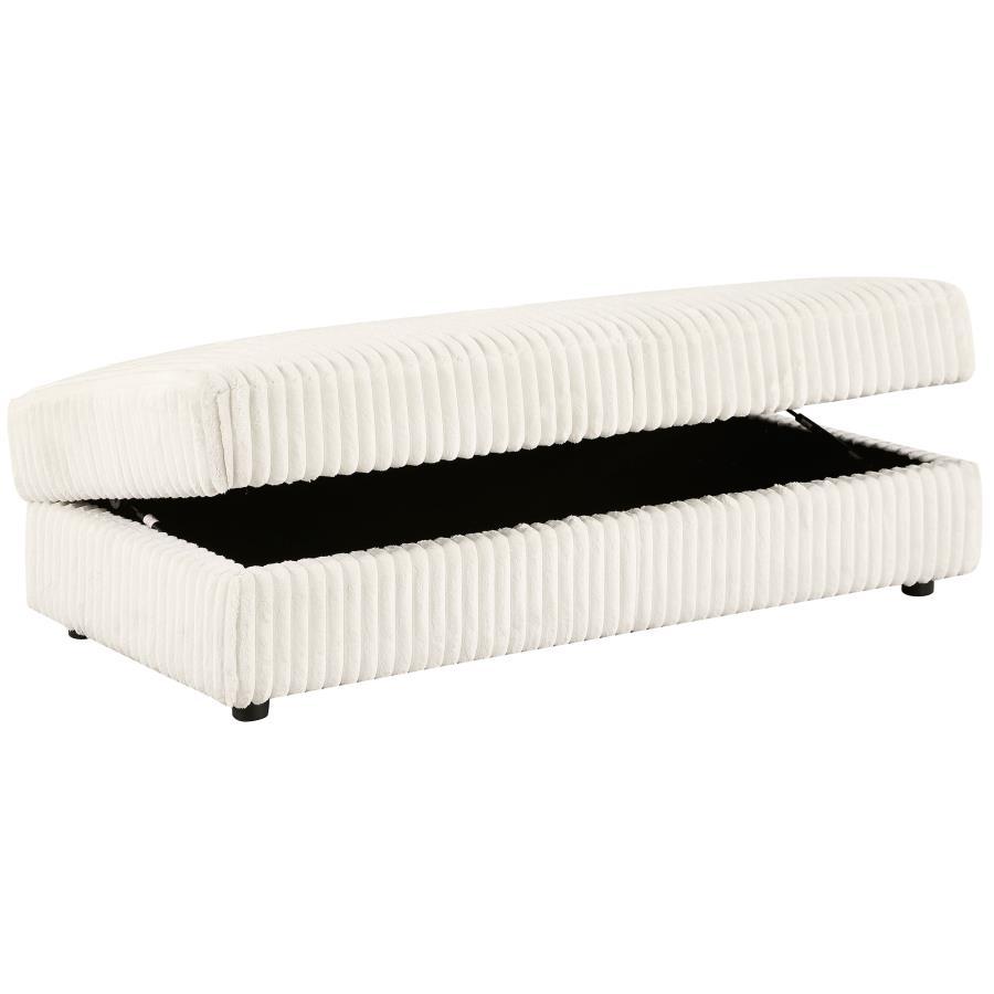Emberson - Upholstered Rectangular Storage Ottoman - Ivory Coaster Fine Furniture