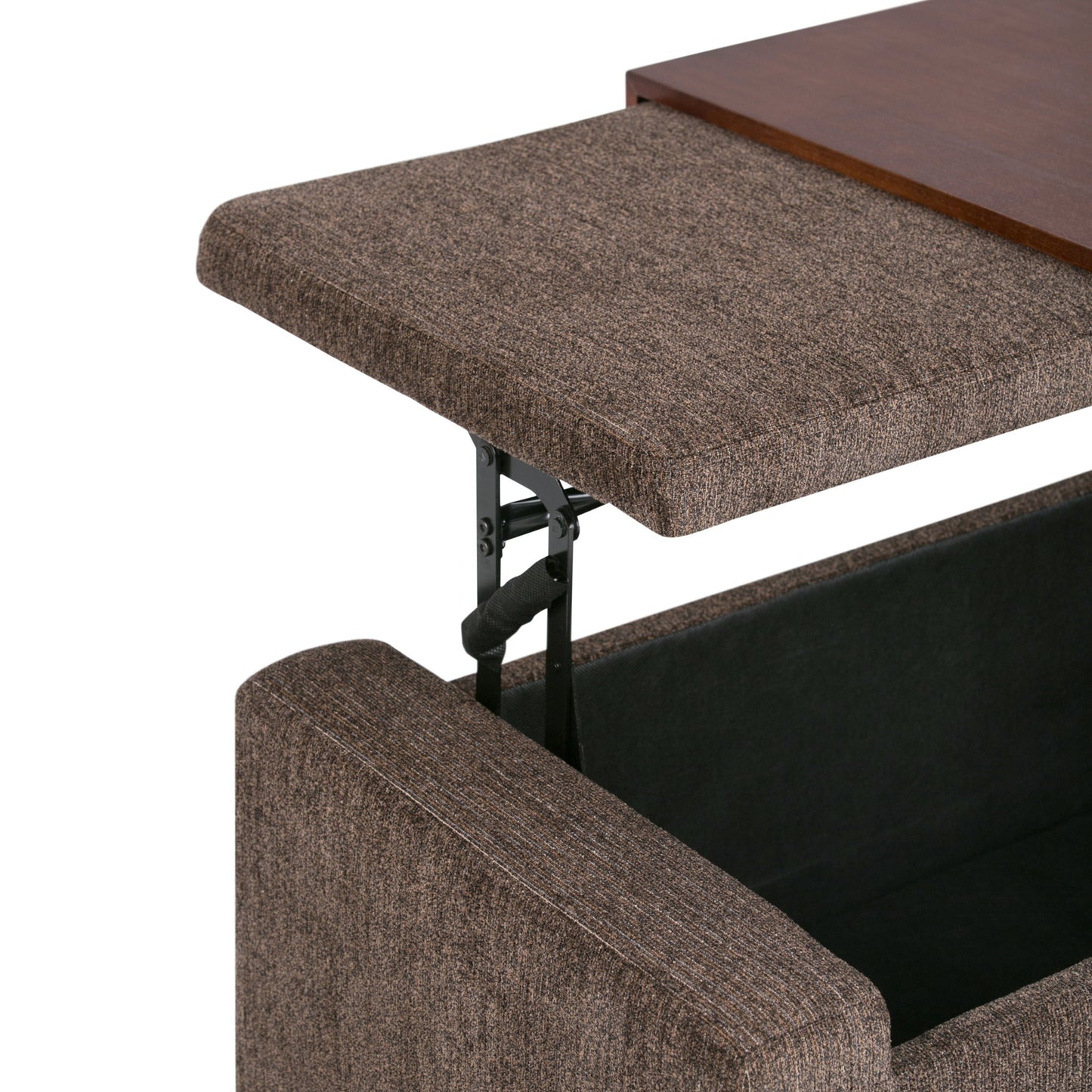 Bretton - Lift Top Storage Ottoman - Deep Umber Brown Simpli-Home