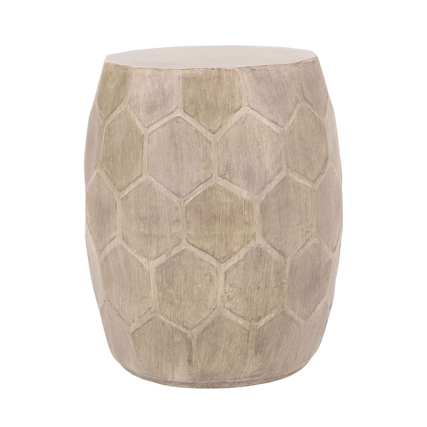 Outdoor Lightweight Concrete Side Table - Natural Noble House