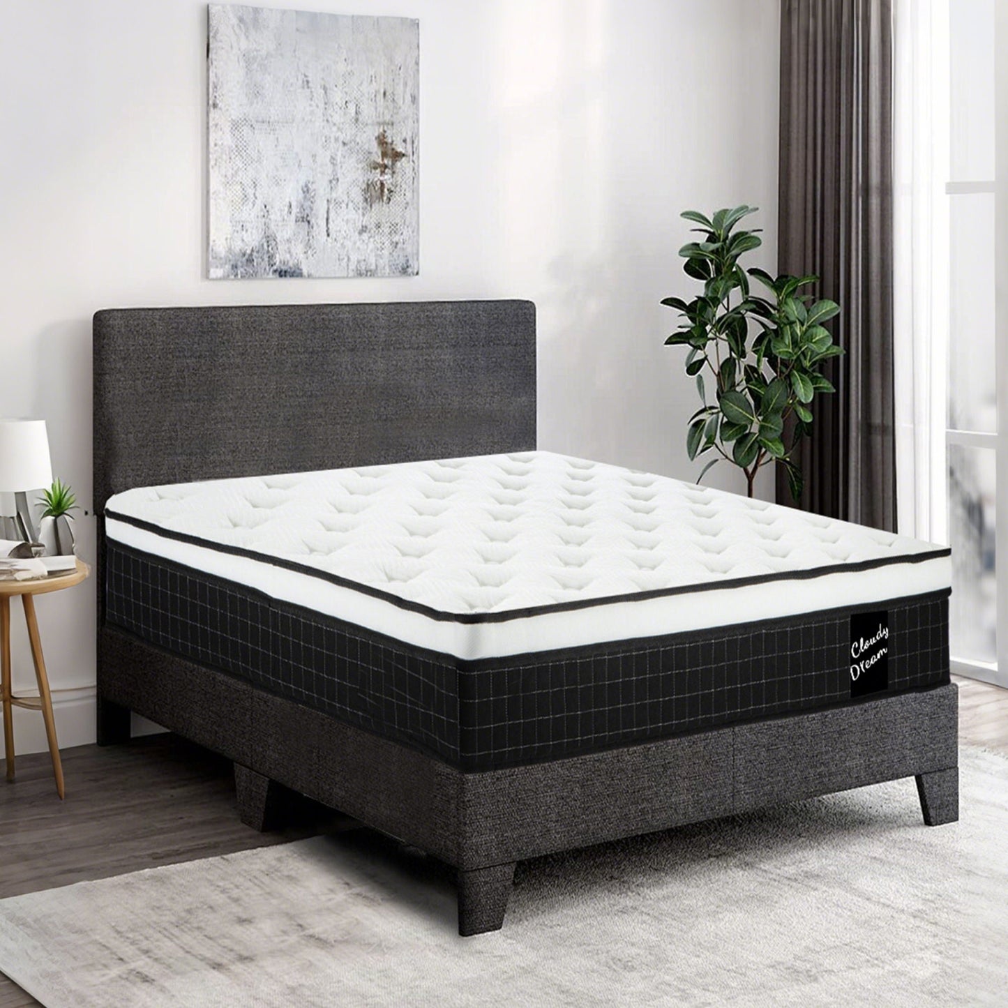 12" Hybrid Mattress With Individual Pocket Spring, Comortable Memory Foam Home Essentials