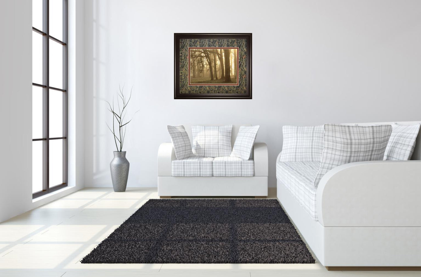 Woodland Sweep By Dennis Frate - Framed Print Wall Art - Black Classy Art