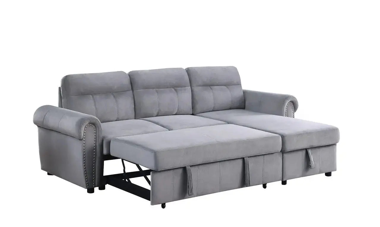 Ashton - Reversible Sleeper Sectional Sofa Chaise Lilola Home