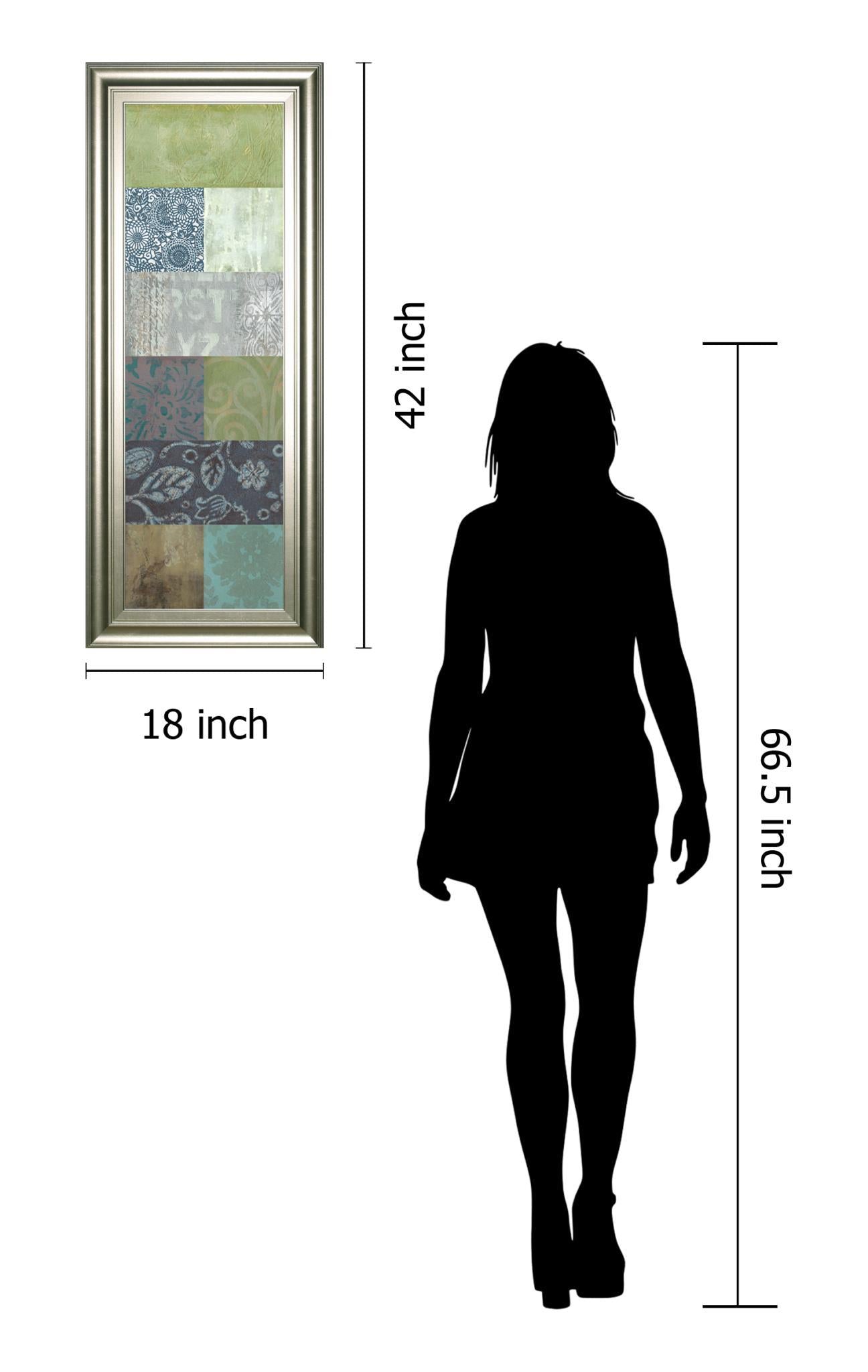 Zen Panel I By Vision Studio - Framed Print Wall Art - Blue Classy Living