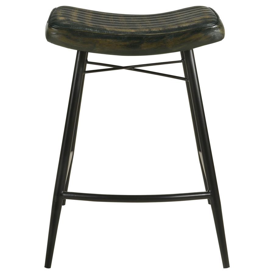 Bayu - Leather Upholstered Counter Stool (Set of 2) Coaster Fine Furniture