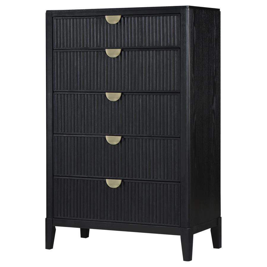 Brookmead - 5-Drawer Bedroom Chest - Black Coaster Fine Furniture