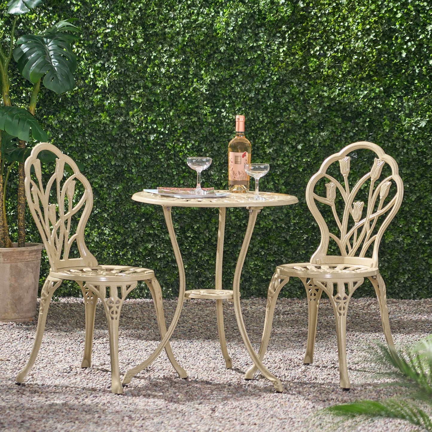 Nassau - Cast 3 Piece Bistro Set Noble House