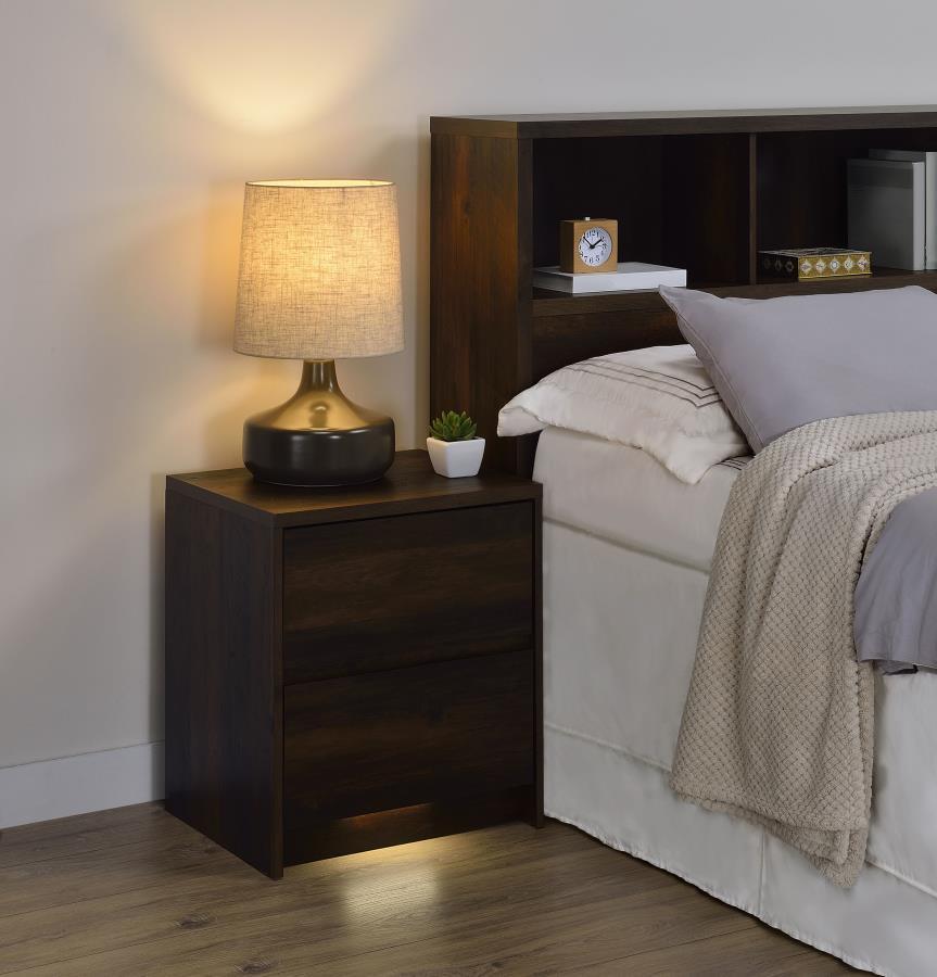 Westpark - 2-Drawer Nightstand LED Lights And USB Coaster Fine Furniture
