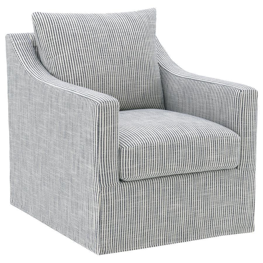 Winter - Upholstered Sloped Arm Accent Swivel Chair Coaster Fine Furniture