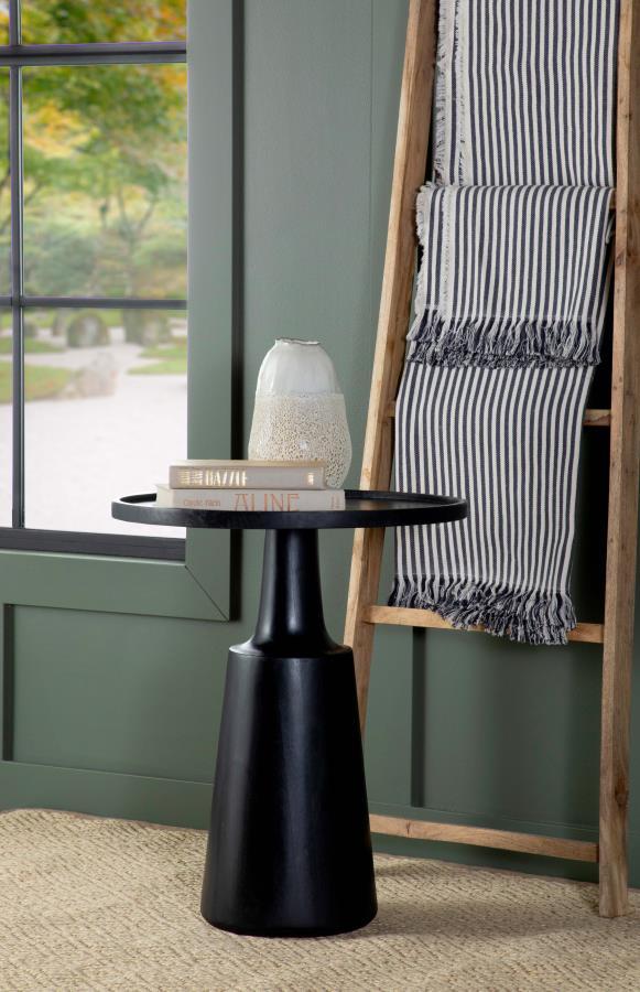 Ixia - Round Solid Mango Wood Accent Side Table CoasterEssence