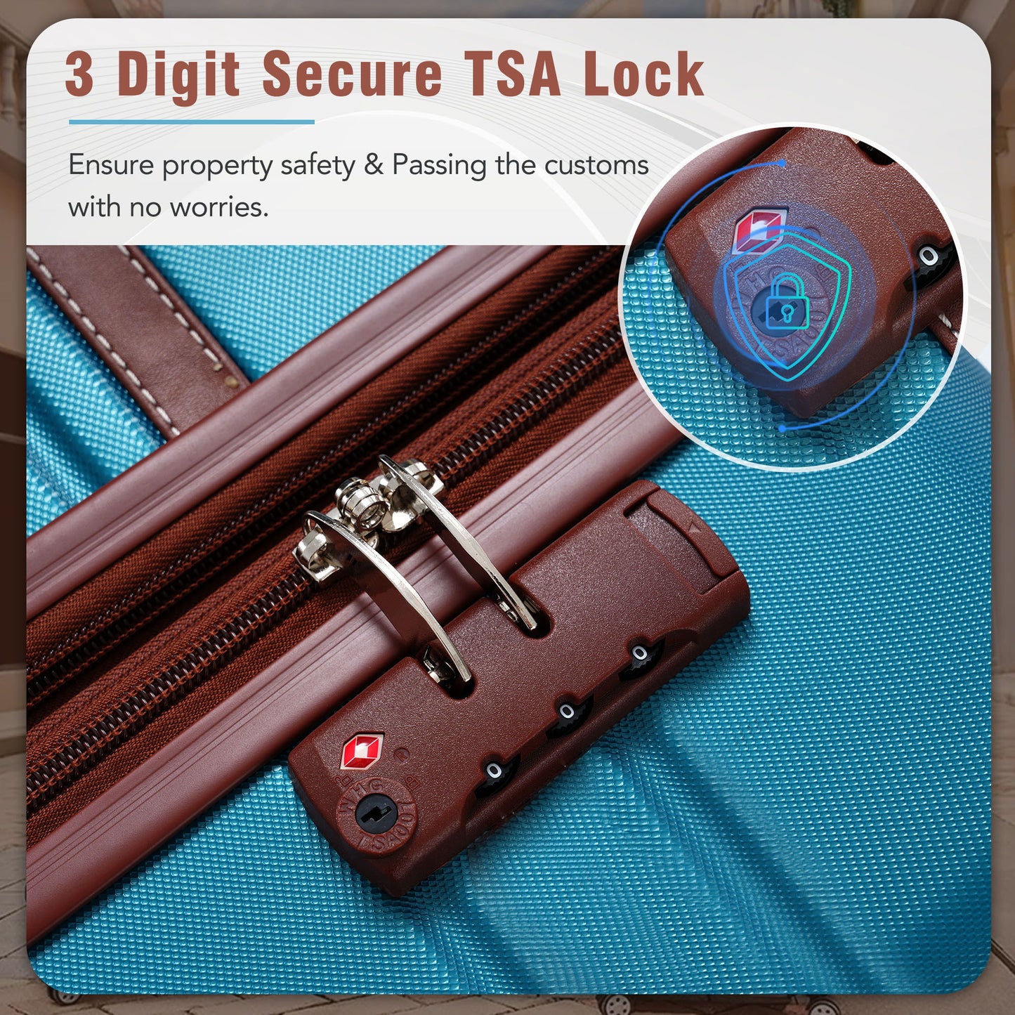 20" Luggage 1 Piece With Tsa Lock, Lightweight Suitcase Spinner Wheels, Carry On Vintage Luggage Daily Nest