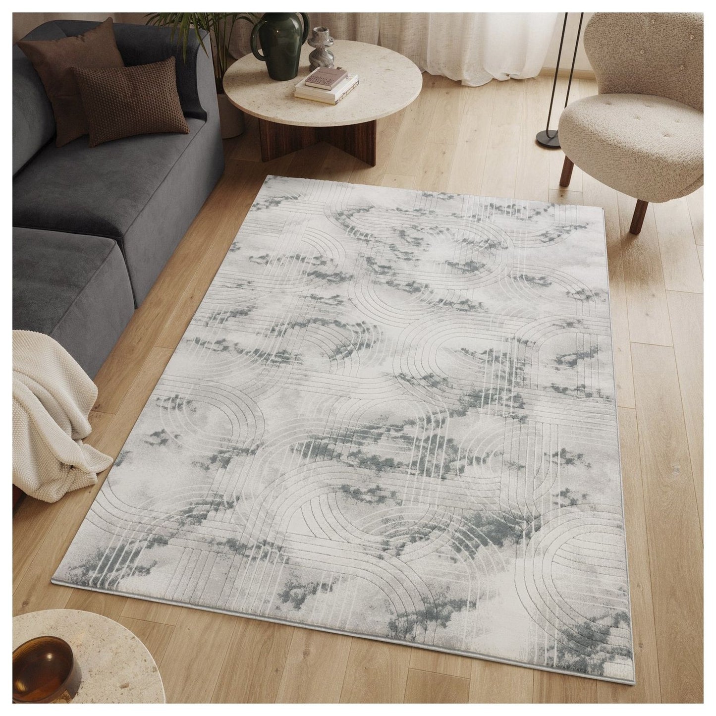 Geometrix - Area Rug With Geometric 3D Effect Icona Home Decor
