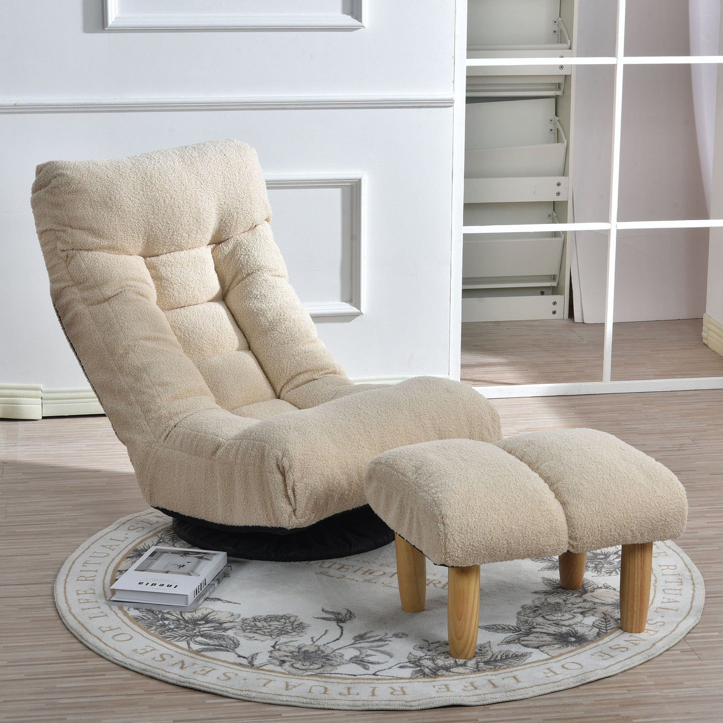 Adjustable Japanese Reclining Floor Chair Sofa With Metal Frame For Living Room Home Essentials