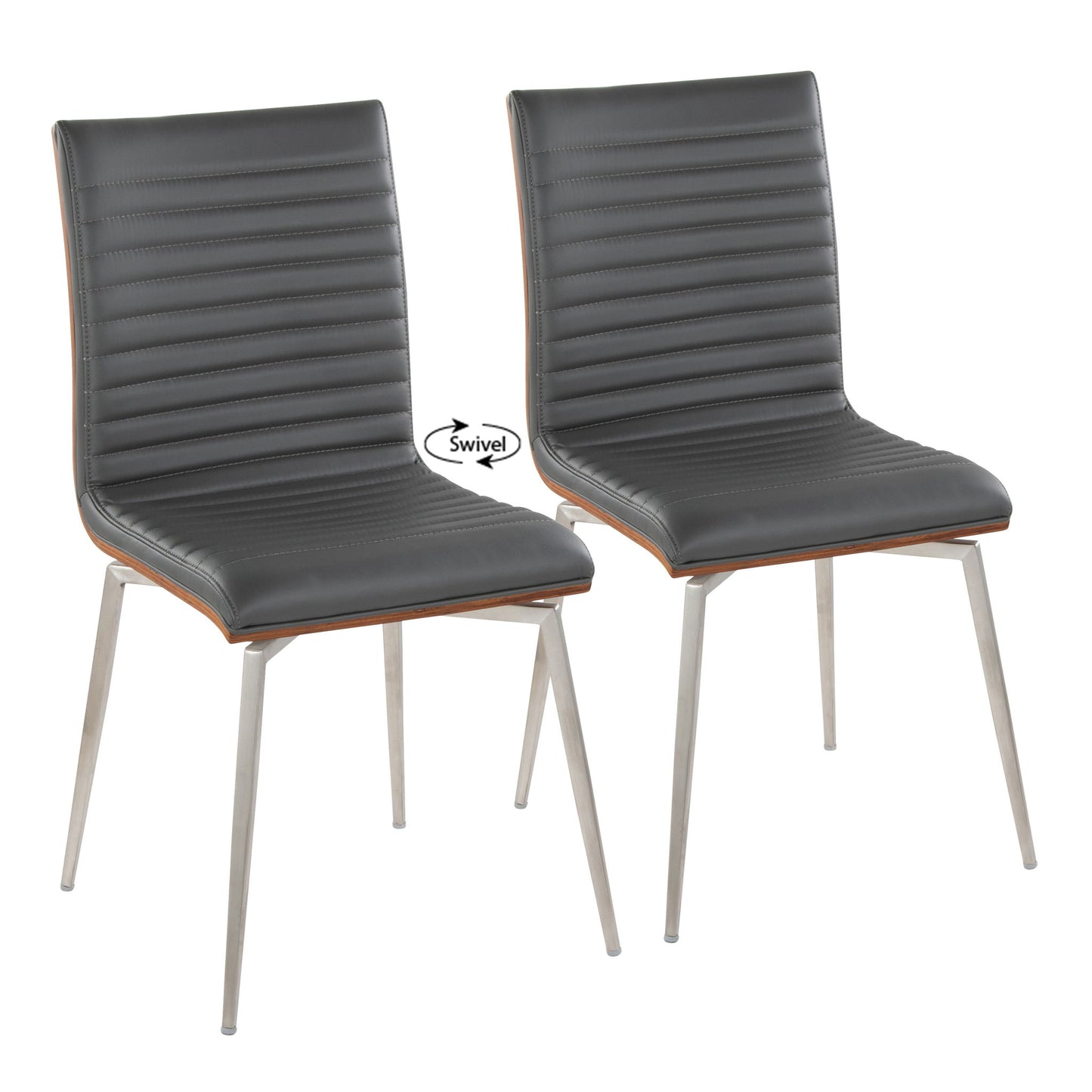Mason - Contemporary Dining Chair (Set of 2) With Swivel Lumi Source