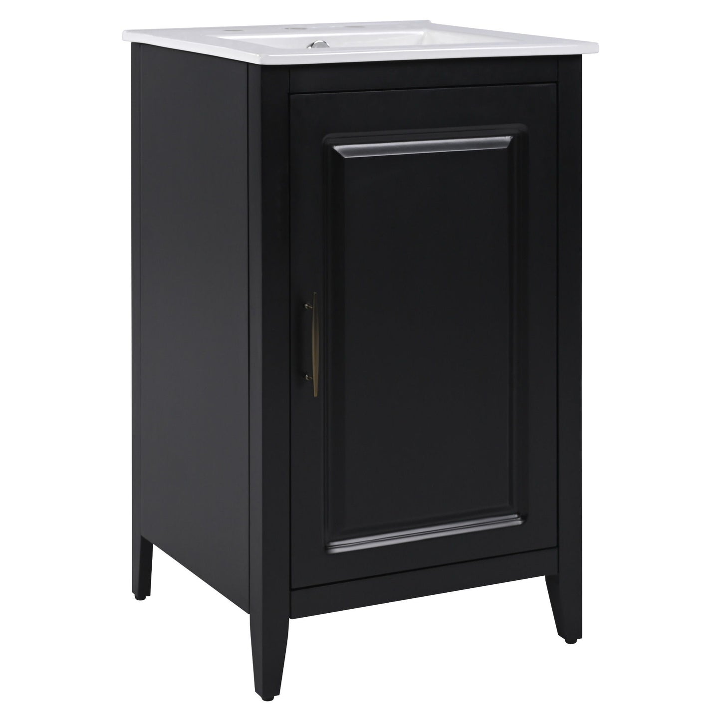 Modern Bathroom Vanity With Sink, Functional Drawer, Soft- Closing Door Noble House