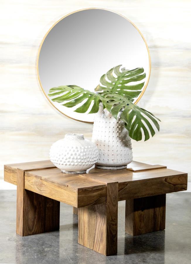 Samira - Square Solid Wood Coffee Table - Natural Sheesham CoasterEssence
