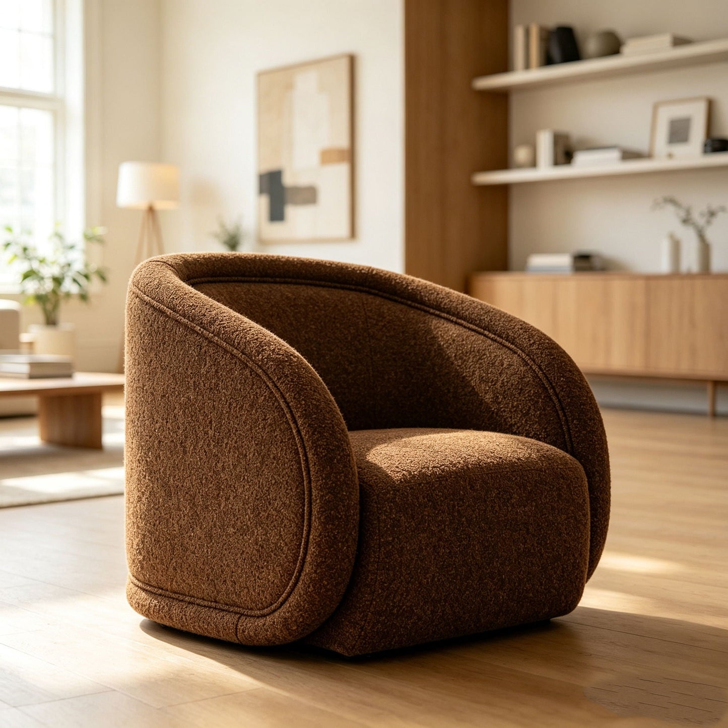 Palermo - Swivel Chair - Brown Home Essentials