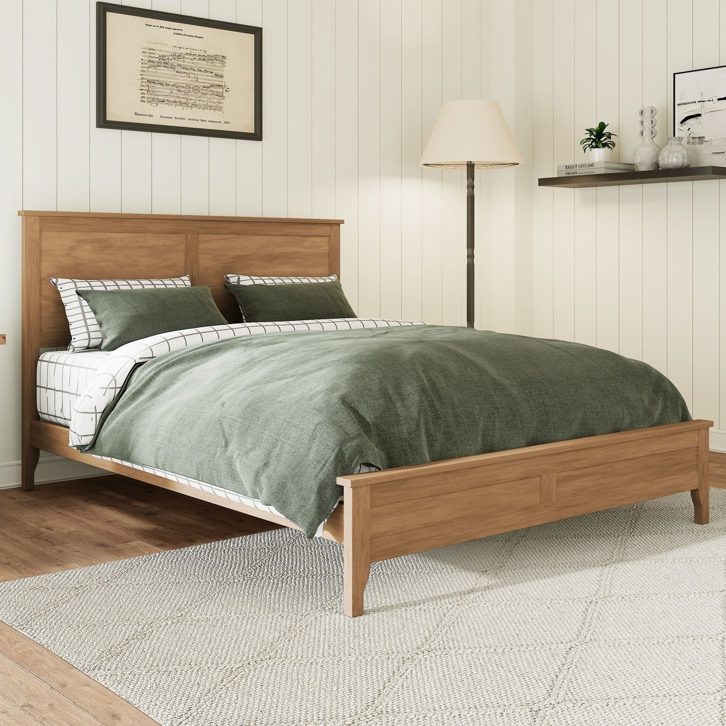 Modern Solid Wood Platform Bed Hearth and Haven