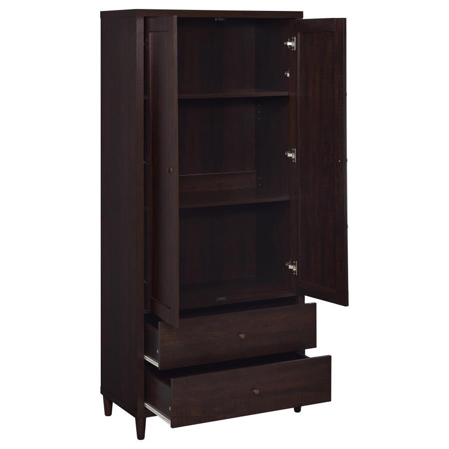 Wadeline - 2 Door Tall Accent Storage Cabinet - Rustic Tobacco CoasterEveryday