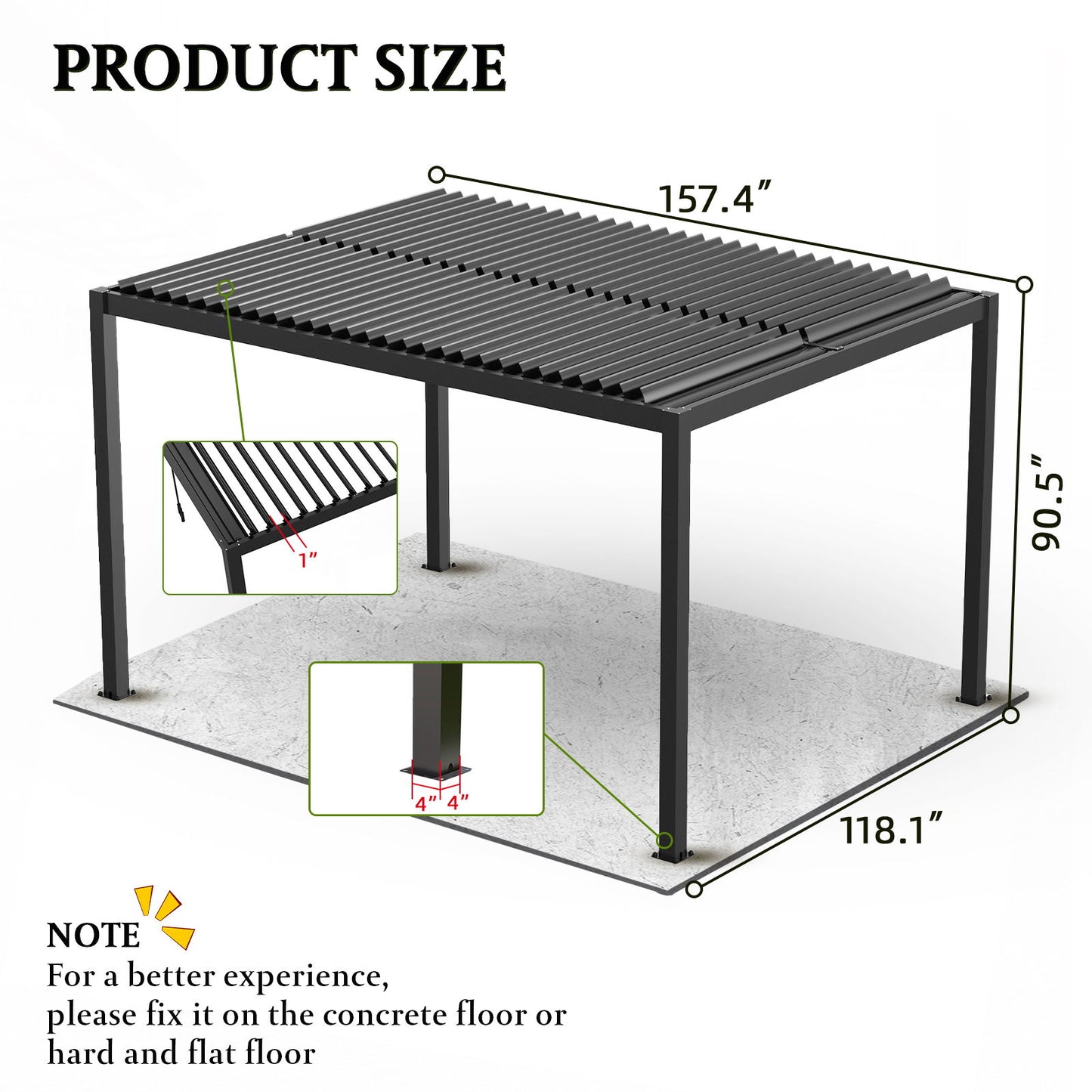 Premium Louver Pergola Aluminium Frame & Louvers Home Essentials
