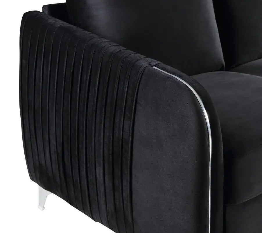 Hathaway - Velvet Modern Chic Loveseat Couch Lilola Home