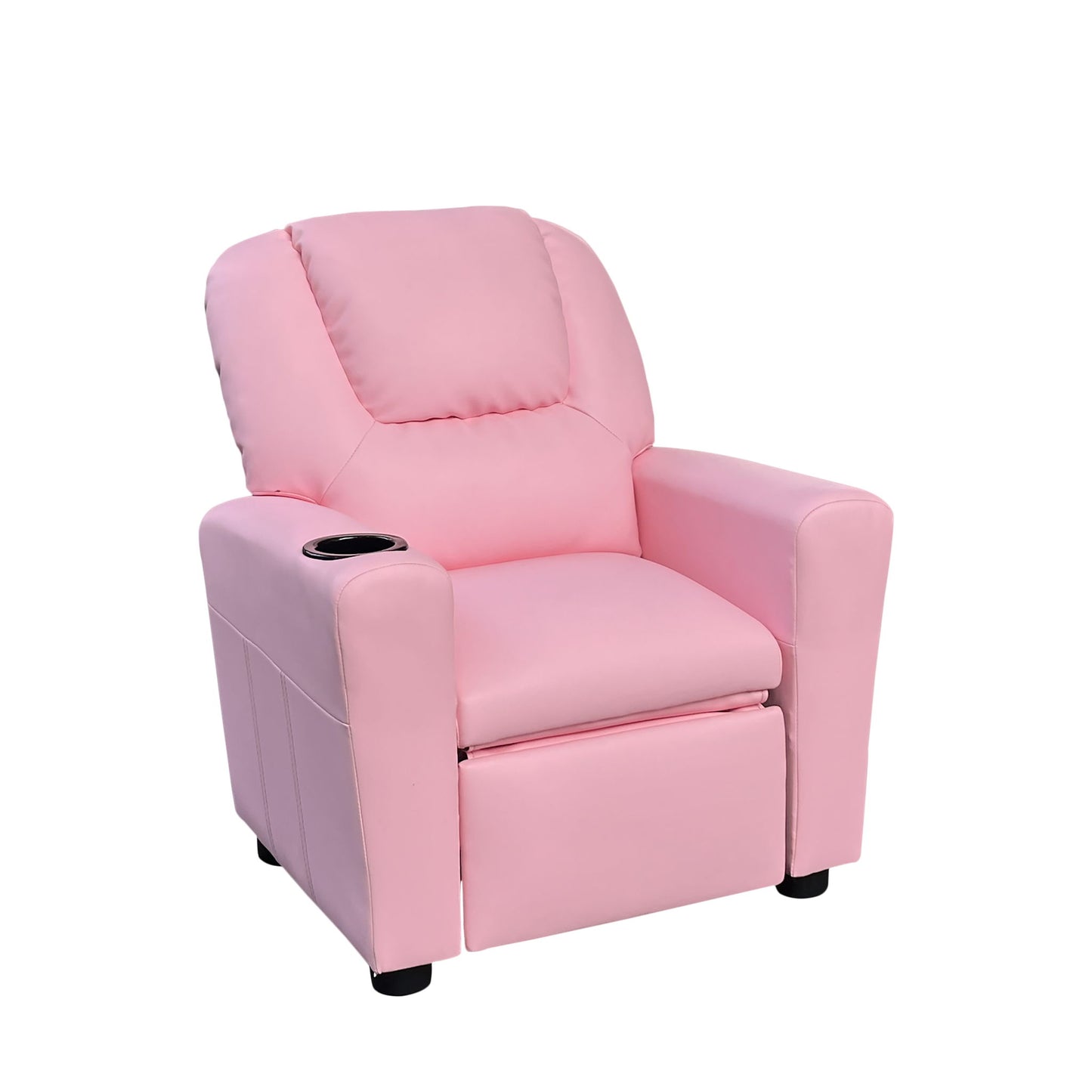 Marisa - PU Leather Kids Recliner Chair With Cupholder Lilola Home