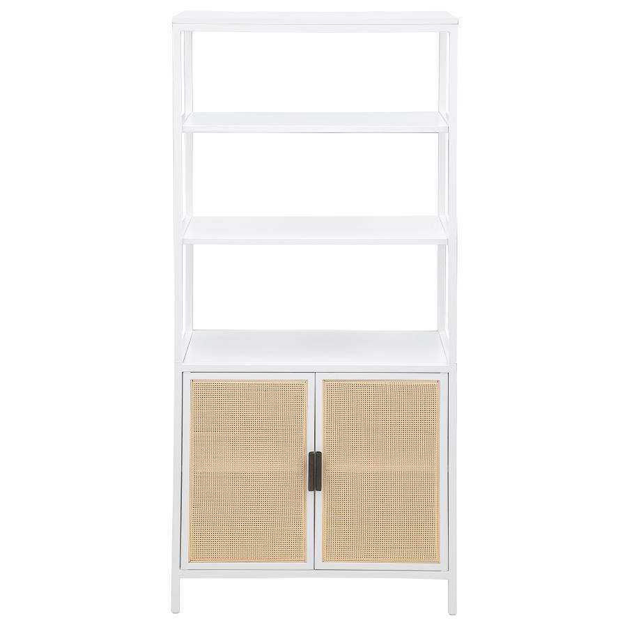 Amherst - 3-Shelf Radio Weave Cane Metal Accent Cabinet Coaster Fine Furniture
