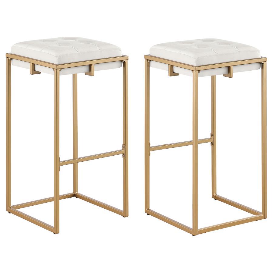 Nadia - Upholstered Backless Stool (Set of 2) CoasterEveryday