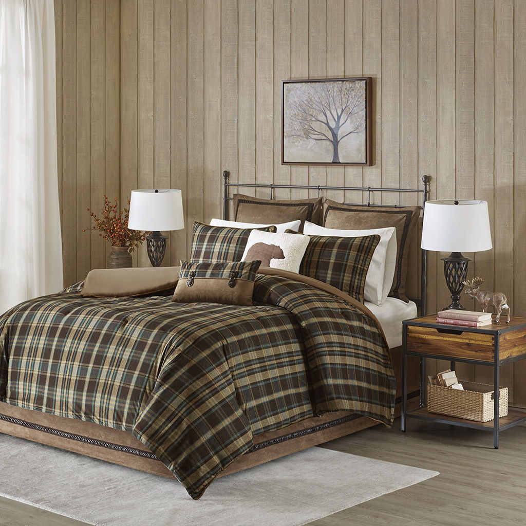Hadley Plaid - Queen Oversized Cozy Spun Comforter Set - Multi Woolrich