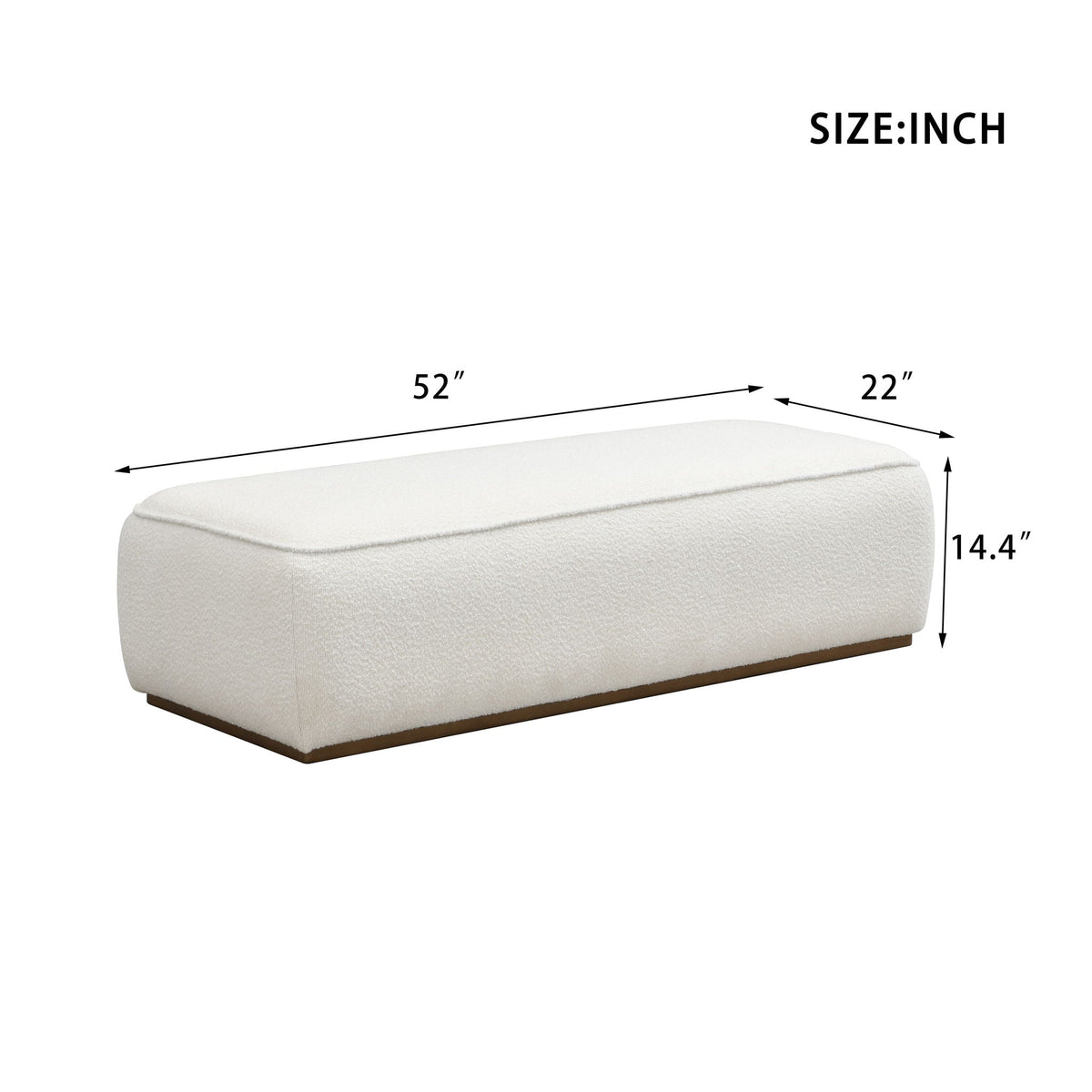 Grainy Footstool For Home - Beige Noble House