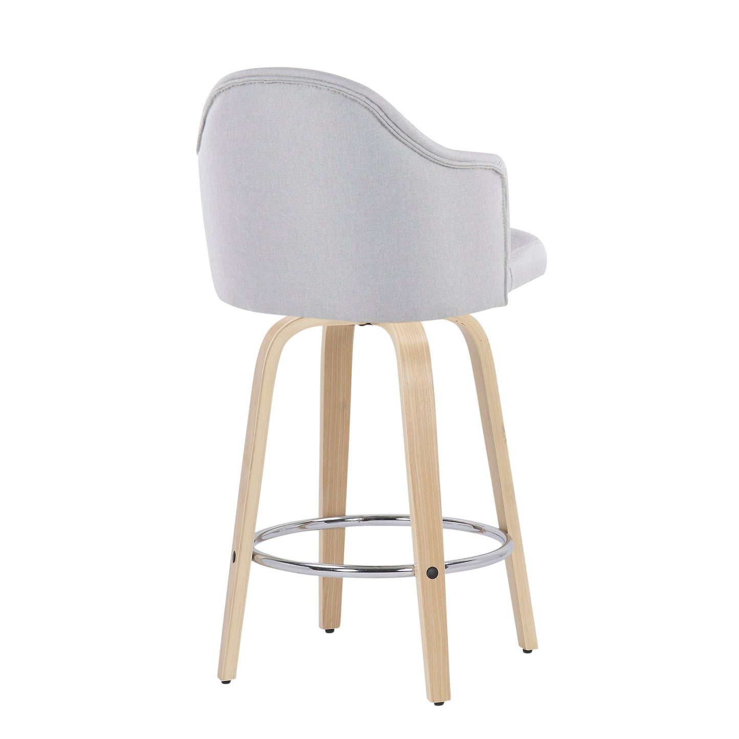 Ahoy - Mid Century Modern Fixed Height Counter Stool With Round Footrest (Set of 2) Lumi Source