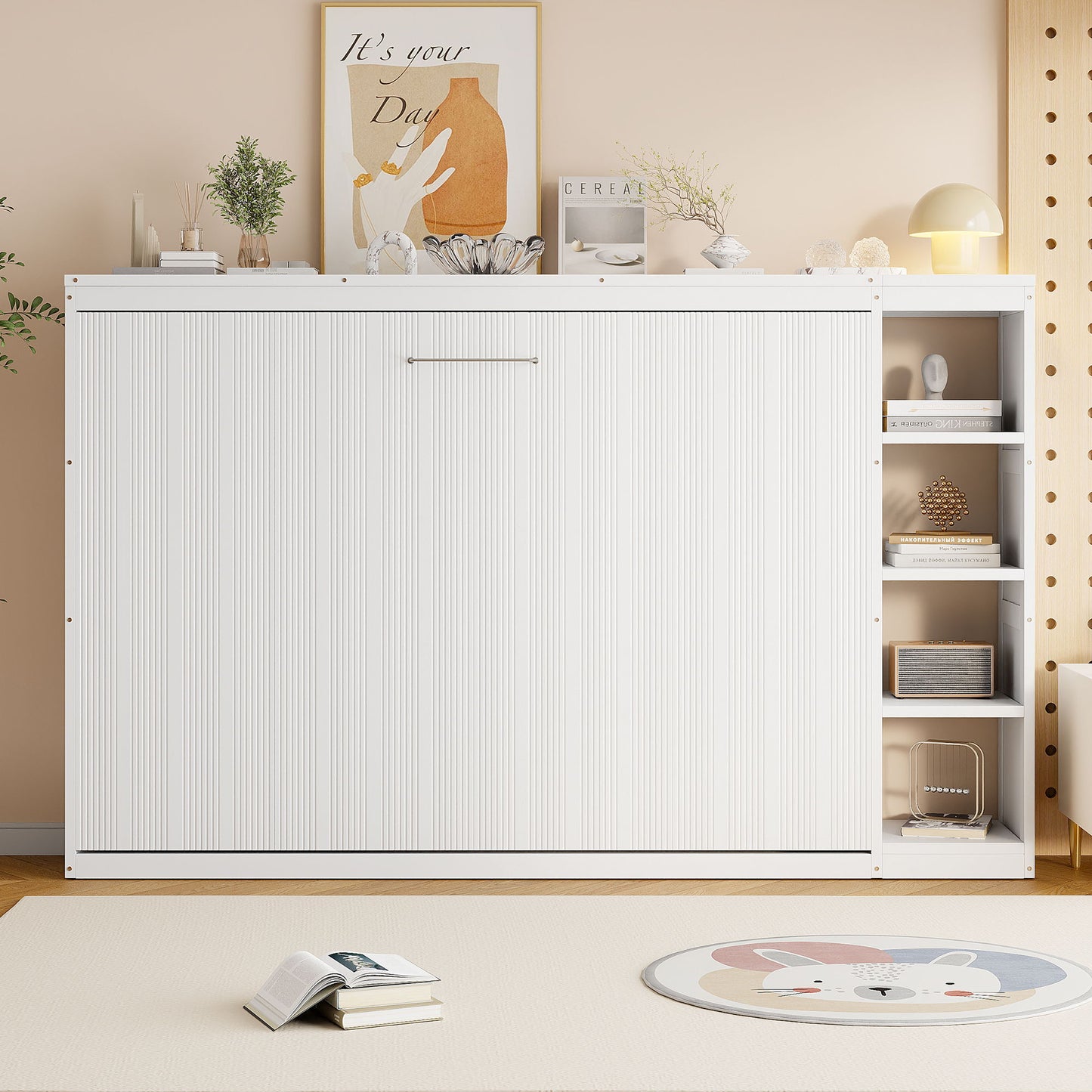 Murphy Bed With Bookshelf And Storage Hearth and Haven